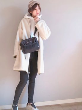 「HusHusH（ハッシュアッシュ）のアイテム（その他アウター）」を使った、riyucoさん（レディース・164cm）の冬コーディネート