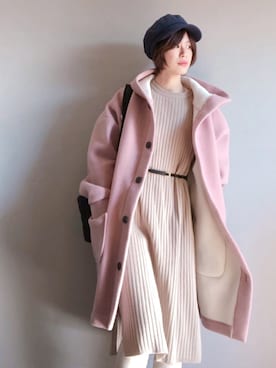 「DHOLIC（ディーホリック）のアイテム（その他アウター）」を使った、riyucoさん（レディース・164cm）の冬コーディネート