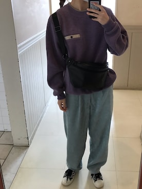 「Honeys（ハニーズ）のアイテム（ボディバッグ/ウエストポーチ）」を使った、na nさん（レディース・165cm）の冬コーディネート
