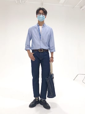「RRL（ダブル アール エル）のアイテム（バッグ）」を使った、SimCさん（メンズ・175cm）の春コーディネート