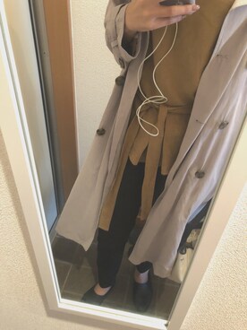 「select MOCA（セレクトモカ）のアイテム（トレンチコート）」を使った、coさん（レディース・164cm）の秋コーディネート