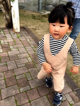 「ＧＷ」｜「アイテム（オールインワン・サロペット）」を使った、kn.panさん（キッズ・80cm）の春コーディネート