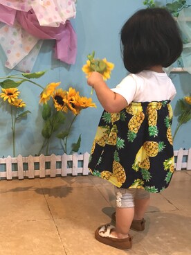 「studio mini（スタディオ ミニ）のアイテム」を使った、kn.panさん（キッズ・80cm）の夏コーディネート