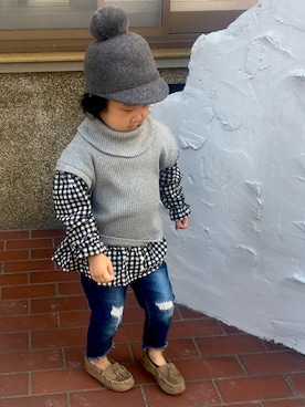 kn.panさん（キッズ・100cm）の秋コーディネート