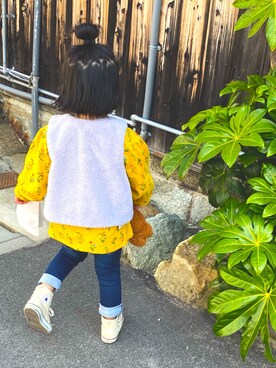 「アイテム（スウェット）」を使った、kn.panさん（キッズ・100cm）の春コーディネート
