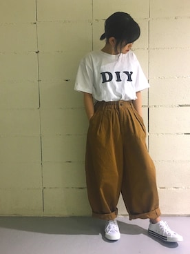 「RFW（アールエフダブル）のアイテム」を使った、凪さん（レディース・143cm）の夏コーディネート