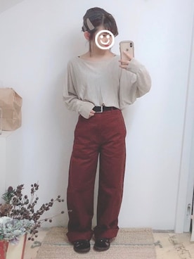 「ICB（アイシービー）のアイテム（トップス）」を使った、凪さん（レディース・143cm）の秋コーディネート