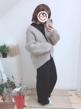 「ALLUMER（アリュメール）のアイテム（トップス）」を使った、凪さん（レディース・143cm）の秋コーディネート
