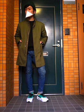 「JOURNAL STANDARD relume（ジャーナルスタンダード　レリューム）のアイテム（モッズコート）」を使った、Hirokiさん（メンズ・172cm）の春コーディネート