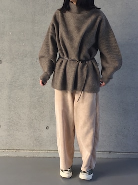 yuさん（レディース・156cm）の冬コーディネート