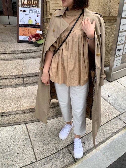 malla（マーラ）の「malla マーラ ハイネックギャザー バックボタン 