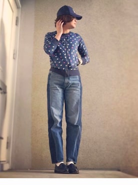 「uu」｜「アイテム（ナイロンジャケット）」を使った、nagisaさん（レディース・168cm）の冬コーディネート
