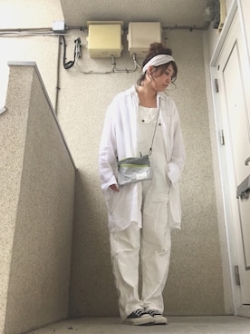 「1sceneのアイテム（发带、グレー系）」を使った、nagisaさん（レディース・168cm）の夏コーディネート