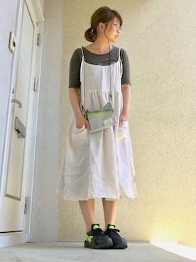 「蛍光カラー」｜「アイテム（ワンピース/ドレス）」を使った、nagisaさん（レディース・168cm）の夏コーディネート