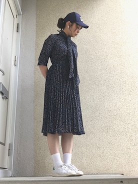 「ボウタイ」｜「アイテム（帽子）」を使った、nagisaさん（レディース・168cm）の夏コーディネート