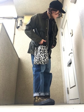 「usedのアイテム（帽子、ブラック系）」を使った、nagisaさん（レディース・168cm）の秋コーディネート