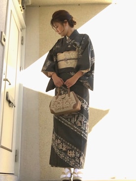 「アイテム（浴衣）」を使った、nagisaさん（レディース・168cm）の冬コーディネート