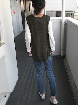 「TOMS（トムス）のアイテム（シューズ）」を使った、anna.さん（レディース・161cm）の春コーディネート
