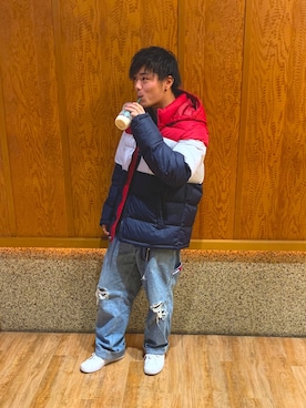 「TOMMY（トミー）のアイテム（ダウンジャケット/コート）」を使った、SHU→さん（メンズ・170cm）の冬コーディネート