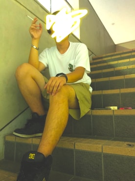 「タバコ」｜「アイテム（腕時計）」を使った、あさん（メンズ・172cm）の夏コーディネート