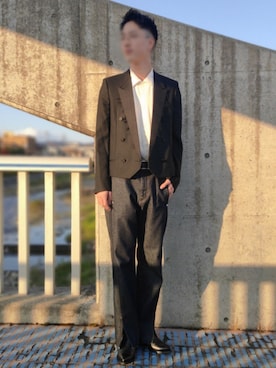 「SAINT LAURENT PARIS（サンローランパリ）のアイテム（テーラードジャケット）」を使った、さめちゃんさん（メンズ・178cm）の秋コーディネート