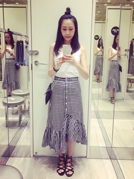 「ALDO（アルド）のアイテム（サンダル）」を使った、Monica!!さん（レディース・165cm）の夏コーディネート