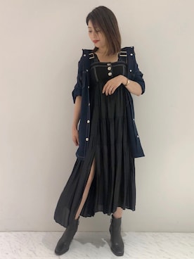 「REDYAZEL（レディアゼル）のアイテム（ブルゾン）」を使った、e r iさん（レディース・156cm）の秋コーディネート