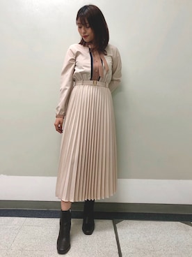 「REDYAZEL（レディアゼル）のアイテム（ブーツ）」を使った、e r iさん（レディース・156cm）の秋コーディネート