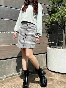 「WILLSELECTION（ウィルセレクション）の2wayショートパーカー（パーカー）」を使った、WILLSELECTIONさん（レディース・156cm）の秋コーディネート