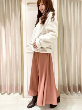 「ファーアウター」｜「アイテム（ブルゾン）」を使った、WILLSELECTIONさん（レディース・153cm）の秋コーディネート
