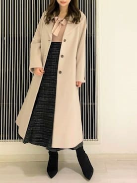 「ツイードワンピース」｜「アイテム（その他アウター）」を使った、WILLSELECTIONさん（レディース・160cm）の秋コーディネート