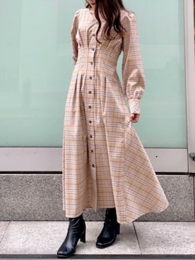 「美シルエット」｜「アイテム（ワンピース/ドレス）」を使った、WILLSELECTIONさん（レディース・150cm）の冬コーディネート