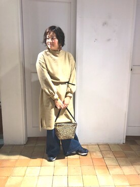 「2018マイベストコーデ」｜「アイテム（ワンピース/ドレス）」を使った、愛きちさん（レディース・155cm）の冬コーディネート