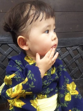 「1歳6ヶ月」｜「アイテム（浴衣）」を使った、Meimeiさん（キッズ・70cm）の夏コーディネート