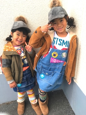 「JAM（ジャム）のアイテム」を使った、遠藤久美さん（キッズ・120cm）の冬コーディネート
