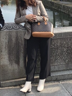 「tiptop（ティップトップ）のアイテム（シューズ）」を使った、カさん（レディース・166cm）の秋コーディネート