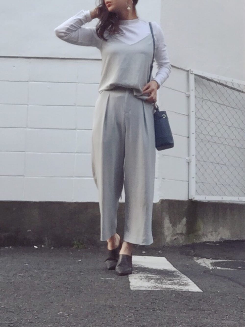 「オトナカジュアル、fashion、きれいめカジュアル、UNIQLO、UNIQLOコーデ、上下UNIQLO、上下ユニクロ、プチプラ、ootd、ママコーデ」｜「UNIQLOのアイテム（その他パンツ、ブルー系）」を使った、YUKIさん（レディース・155cm）の春コーディネートの1枚目の写真