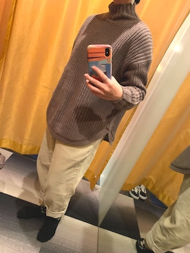 「アイテム（イヤリング）」を使った、くらさん（レディース・153cm）の秋コーディネート