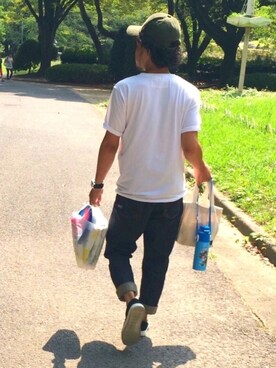 「TMT（ティーエムティー）のアイテム（シューズ）」を使った、TAKABOHzさん（メンズ・165cm）の夏コーディネート