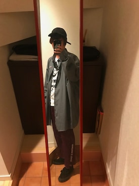 「CASPER JOHN AIVER（キャスパージョンアイバー）のアイテム（帽子）」を使った、もりーずさん（メンズ・168cm）の春コーディネート