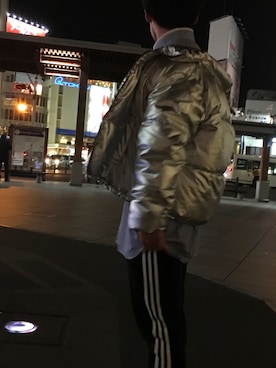 「ラルフローレン」｜「アイテム（ダウンジャケット/コート）」を使った、gentaさん（メンズ・171cm）の冬コーディネート