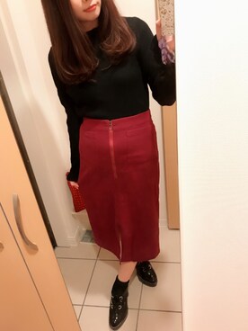 「ESPERANZA（エスペランサ）のアイテム（ブーティ）」を使った、Fumさん（レディース・152cm）の秋コーディネート