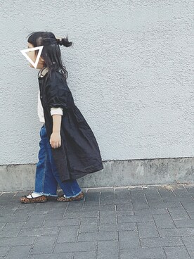 「ガウン」｜「アイテム（ワンピース/ドレス）」を使った、RYURYUさん（キッズ・100cm）の冬コーディネート