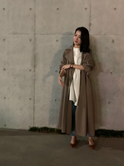 AMERI BACK CUTTING LACE COAT アメリ コート Ameri（アメリ）の「BACK CUTTING LACE COAT（トレンチコート