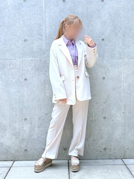 「アイテム（サンダル、ゴールド系）」を使った、❁𝓡𝓲𝓷𝓪❁さん（レディース・154cm）の春コーディネート