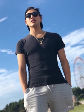 「DOWBL（ダブル）のアイテム」を使った、MAAAさん（メンズ・175cm）の夏コーディネート