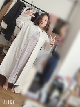「デブでもオシャレしたい」｜「アイテム（ワンピース/ドレス）」を使った、えりんご♪さん（レディース・162cm）の冬コーディネート