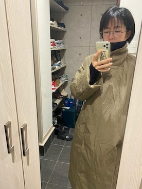 「CLANE（クラネ）のアイテム（ダウンジャケット/コート）」を使った、manaさん（レディース・155cm）の冬コーディネート