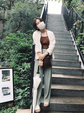 「ピスタチオ」｜「アイテム（腕時計）」を使った、amiさん（レディース・158cm）の夏コーディネート