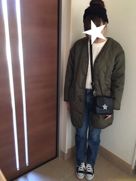 「RCWB（アールシーダブリュービー）のアイテム」を使った、らいくさん（レディース・161cm）の冬コーディネート